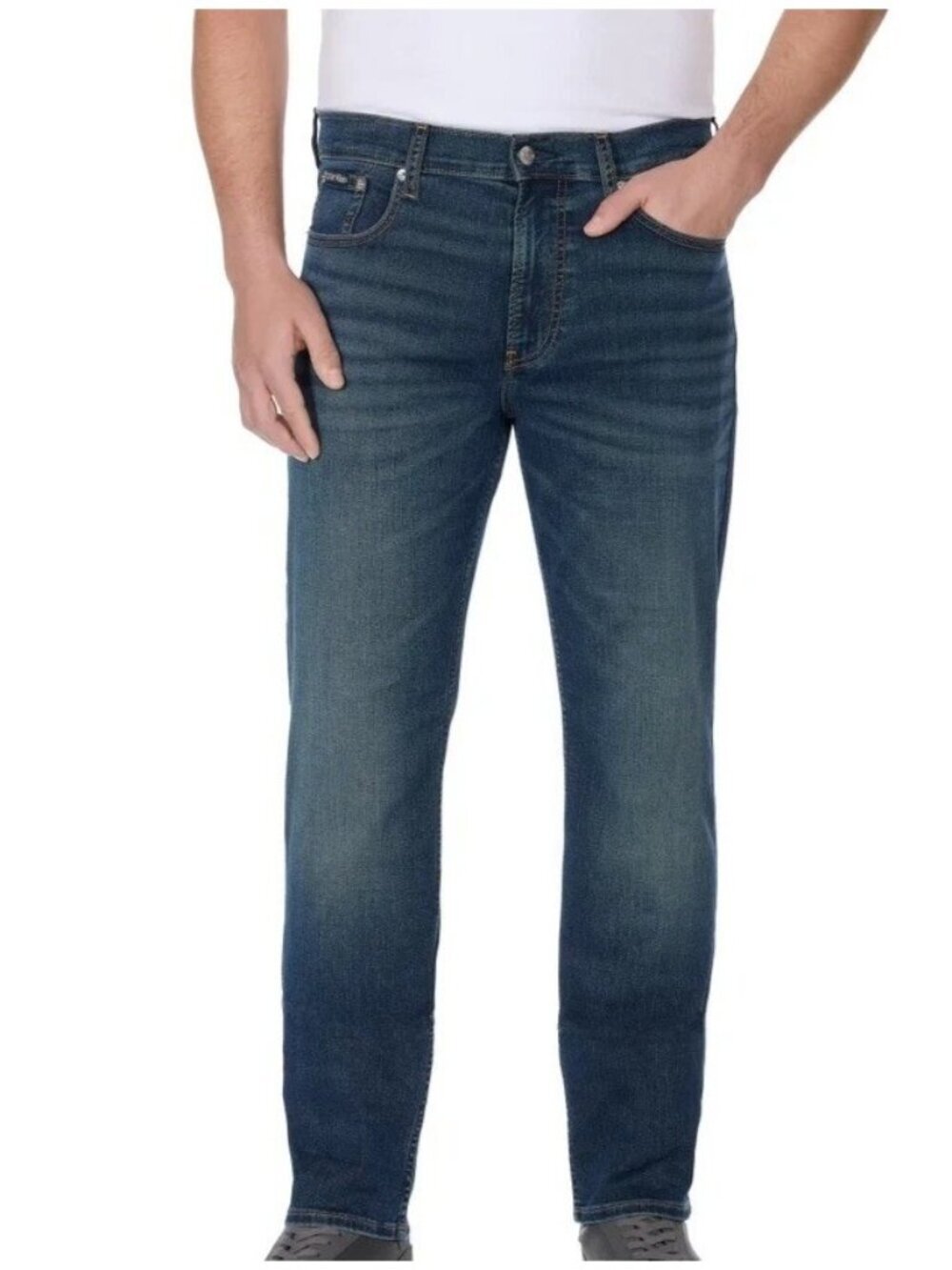 NWT Calvin Klein Straight Jeans Mens 40x30  Avedon Blue Medium wash